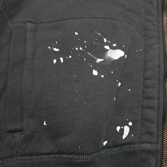 Polo Ralph Lauren XXL Distressed Paint Splatter Zip Hoodie Thermal Lined - Picture 4 of 16